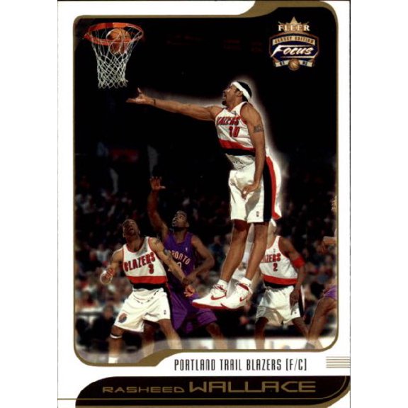 2001-02 Fleer Focus #57 Rasheed Wallace NBA Basketball Trading Card