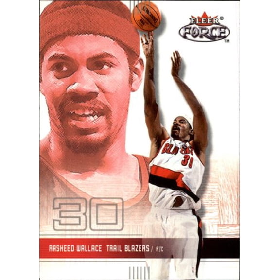 2001-02 Fleer Force #24 Rasheed Wallace NBA Basketball Trading Card