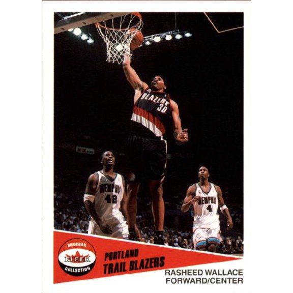 2001-02 Fleer Shoebox #78 Rasheed Wallace NBA Basketball Trading Card