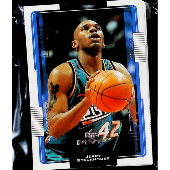 2001-02 Upper Deck MVP NBA Detroit Pistons Team Set Includes Rookies (Hand Collated) of 7 Cards: 45 Jerry Sta
