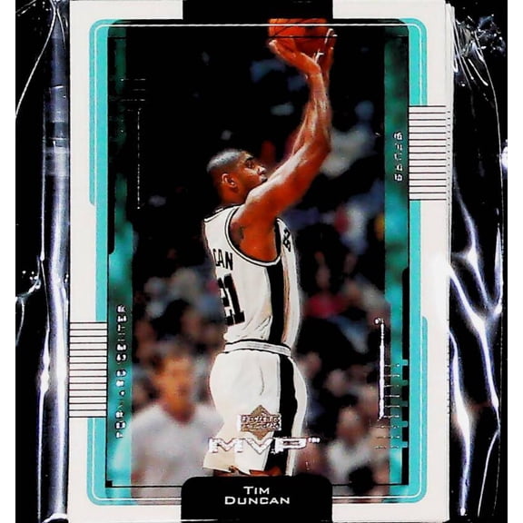 2001-02 Upper Deck MVP NBA San Antonio Spurs Team Set Includes Rookies (Hand Collated) of 7 Cards: 149 Tim Duncan