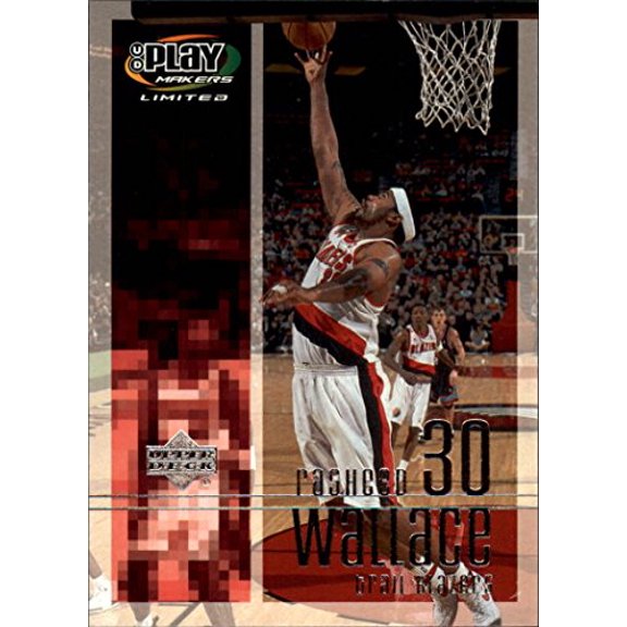 2001-02 Upper Deck Playmakers #77 Rasheed Wallace NBA Basketball Trading Card