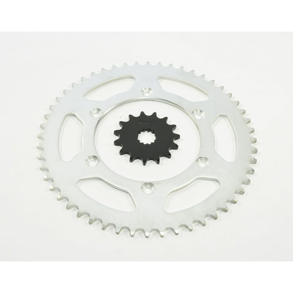 2001-2002 Yamaha WR426 F WR 426F 15 Tooth Front & 52 Tooth Rear Silver Sprocket