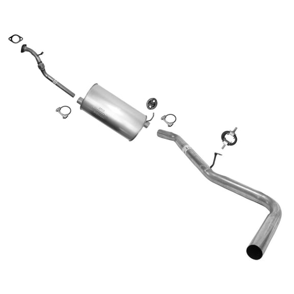 2001-2004 for Nissan for Frontier 2.4L 2WD Extended Cab System Rear Wheel Drive Exhaust Kit - for Fit 116.1 WB, No Drilling Required