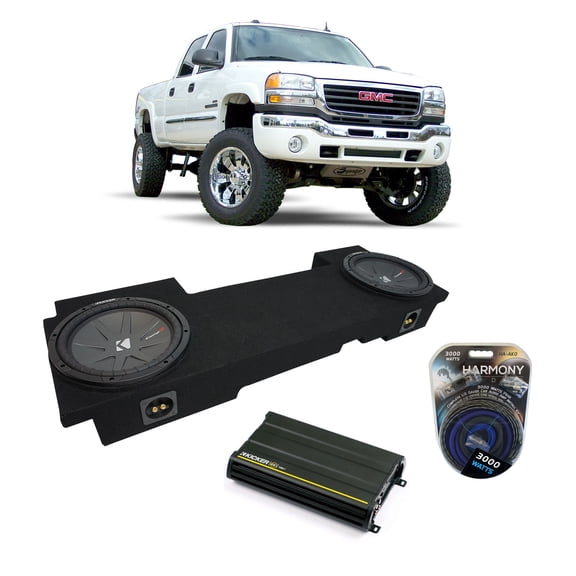 2002-2013 GMC Sierra HD Crew Truck Kicker CompR CWR10 Dual 10" Sub Box CX1200.1 - Factory Certified