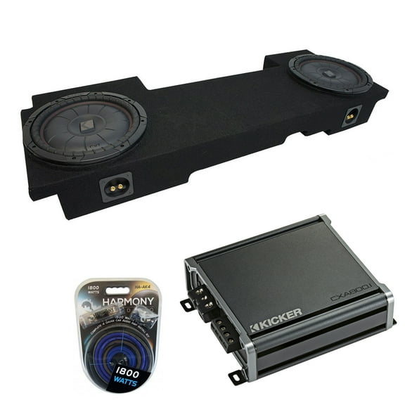 2002-2013 GMC Sierra HD Crew Truck Kicker CompVT CVT10 Dual 10" Sub Box CXA800.1