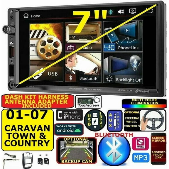 2001-2007 CARAVAN TOWN & COUNTRY BLUETOOTH USB SD AUX CAR RADIO STEREO PACKAGE