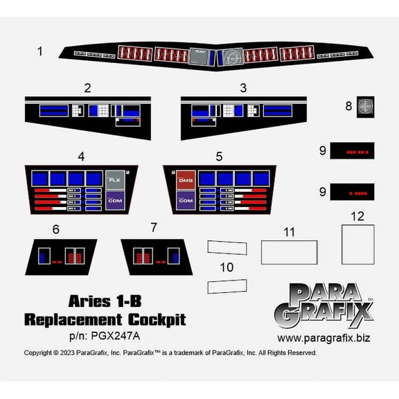 2001 A Space Odyssey - Aries 1-B Replacement Cockpit and Decals - ParaGrafix - PGX247