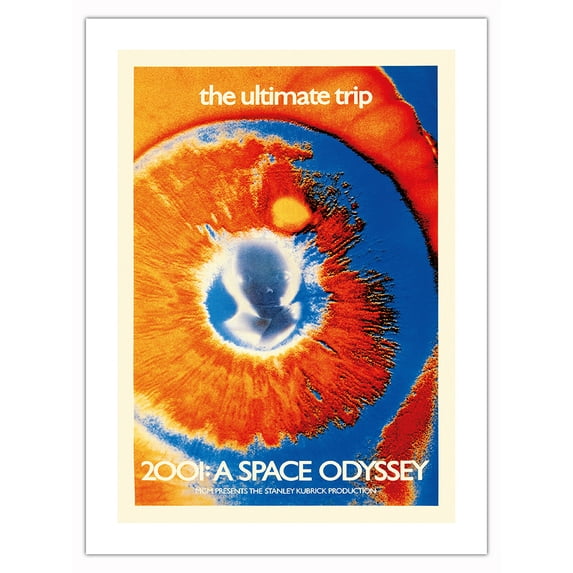 2001 A Space Odyssey - Directed by Stanley Kubrick - Vintage Film Movie Poster by Mike Kaplan c.1968 - Bamboo Fine Art 290gsm Paper Print (Unframed) 18x24in