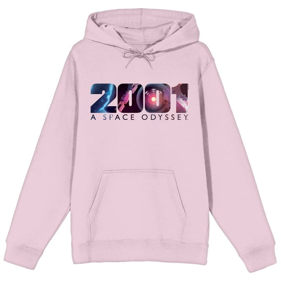 2001: A Space Odyssey Galaxy Logo Men's Pink Hoodie-3XL