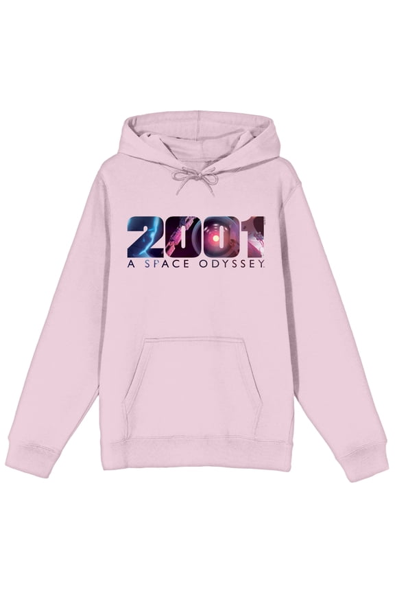 2001: A Space Odyssey Galaxy Logo Men's Pink Hoodie-L