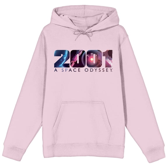 2001: A Space Odyssey Galaxy Logo Men's Pink Hoodie-XXL
