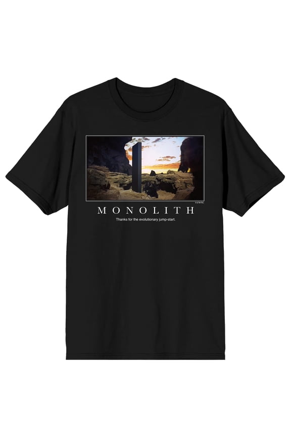 2001 A Space Odyssey Monolith Meme Crew Neck Short Sleeve Men's Black T-shirt 
-XXL