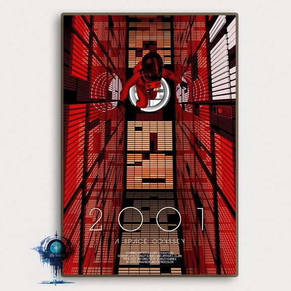 2001 A Space Odyssey Movie Poster, Sci Fi Wall Art