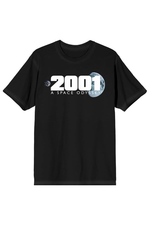 2001 A Space Odyssey Planets & Logo Crew Neck Short Sleeve Women's Black T-shirt-3XL