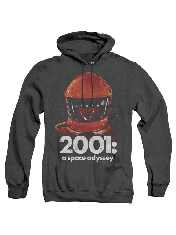 2001: A Space Odyssey Space Travel Unisex Adult Pull-Over Heather Hoodie (Small) Black