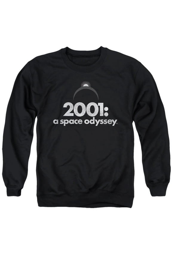 2001: A Space Odyssey Sun Logo Unisex Adult Crewneck Sweatshirt (Medium) Black