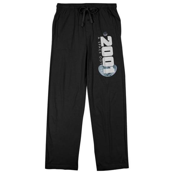 2001: A Space Odyssey Title Logo Men's Black Sleep Pants-Medium