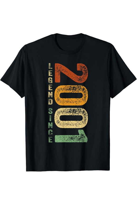 2001 Birthday Shirt Legend Since 2001 Gifts Born In 2001 T-Shirt Vintage Tee -Birthday Gifts, Vintage Birthday Gift