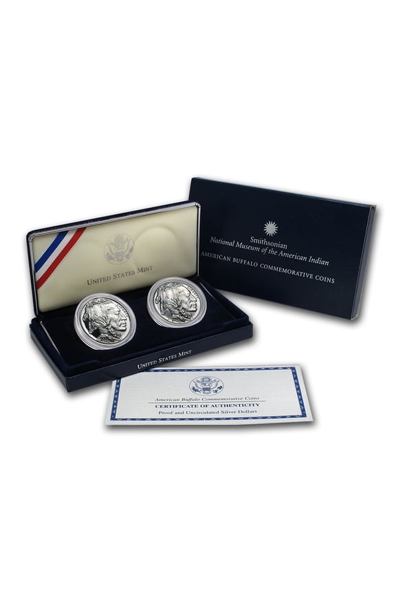 2001 Buffalo 2-Coin Set BU & Proof