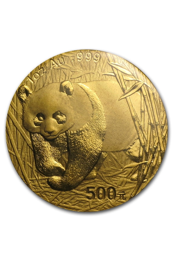 2001 China 1 oz Gold Panda BU (Sealed)