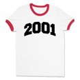 thumbnail image 1 of 2001 College Style Ringer Tee Shirt Unisex 2X-Large White/Red, 1 of 5