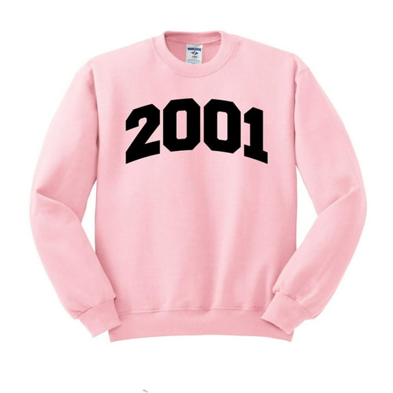 2001 College Style Sweatshirt Unisex X-Large Pink