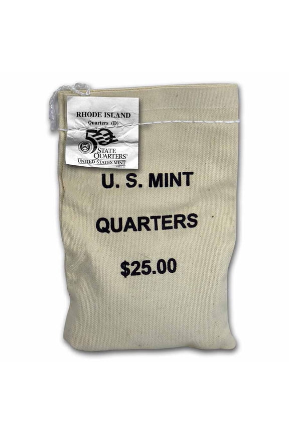 2001-D Rhode Island Statehood Quarter $25 Sealed Mint Bag BU