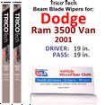 thumbnail image 1 of 2001 Dodge Ram 3500 Van Beam Blade Wipers (Set of 2), 1 of 3