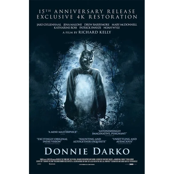 2001 Donnie Darko Movie Poster Jake Gyllenhaal Drew Barrymore Swayze UNFRAMED PAPER POSTER