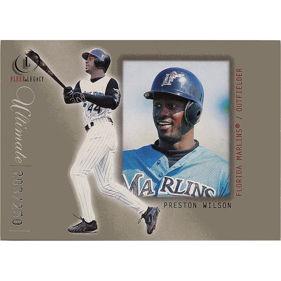 2001 Fleer Legacy Ultimate Preston Wilson Florida Marlins #60 SN Baseball Card