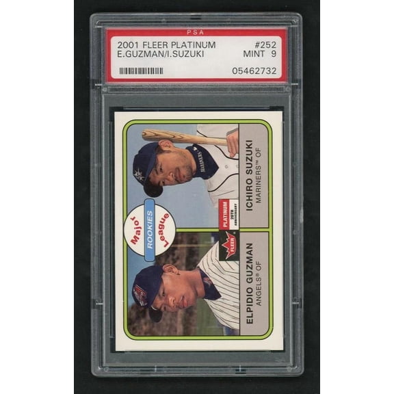 2001 Fleer Platinum Ichiro Suzuki & Elpidio Guzman #252 RC PSA 9