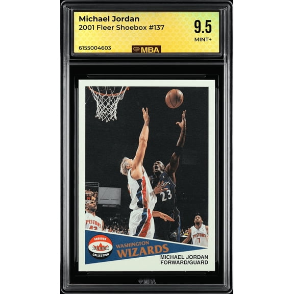 Graded 2001 Fleer Shoebox Michael Jordan #137 MBA 9.5