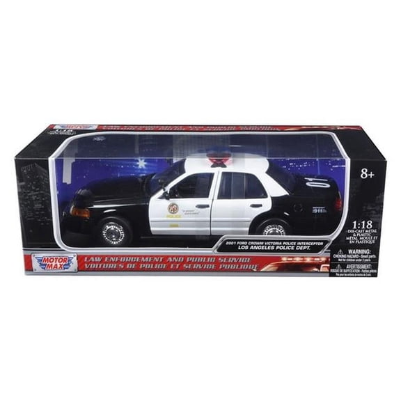 2001 Ford Crown Victoria Los Angeles Police Department LAPD Car 1/18 Diecast Car Model by Motormax