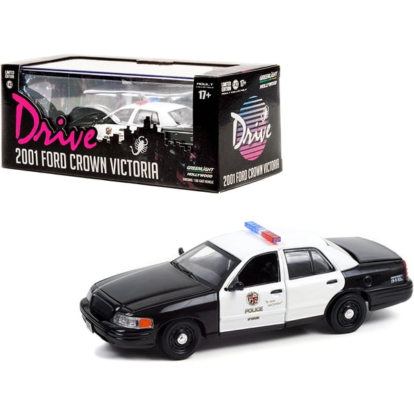 2001 Ford Crown Victoria Police Interceptor Black and White 