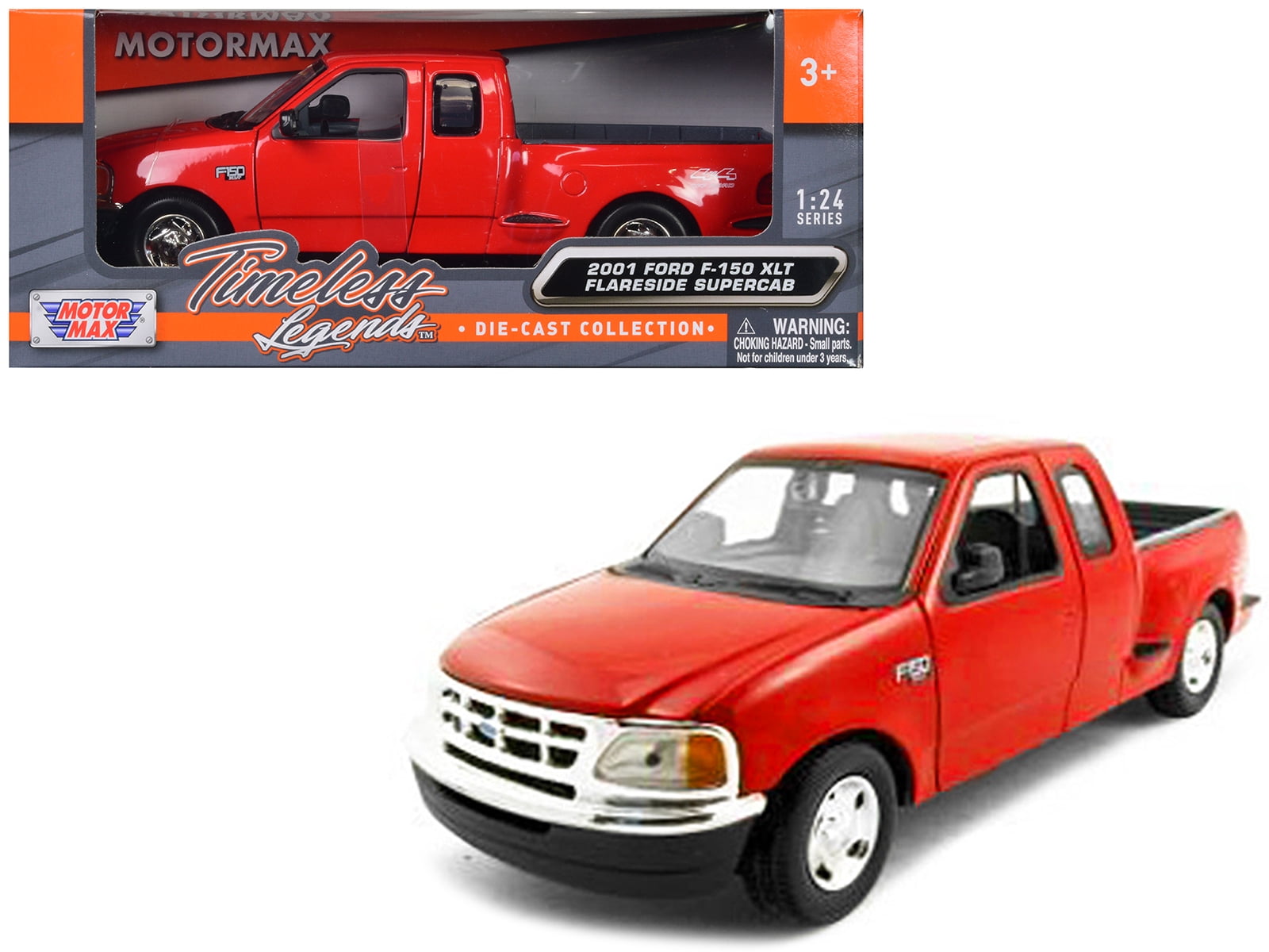 2001 Ford F-150 XLT Flareside Supercab Pickup Truck Red 1/24