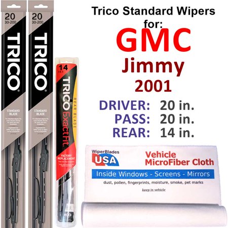 2001 GMC Jimmy Wiper Blades (Set of 3) w/Rear Wiper