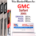thumbnail image 1 of 2001 GMC Safari Wiper Blades (Set of 3) w/Rear Wiper, 1 of 3