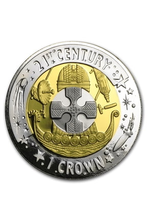 2001 Gibraltar Proof Tri-Metal Crown (w/Box & COA)