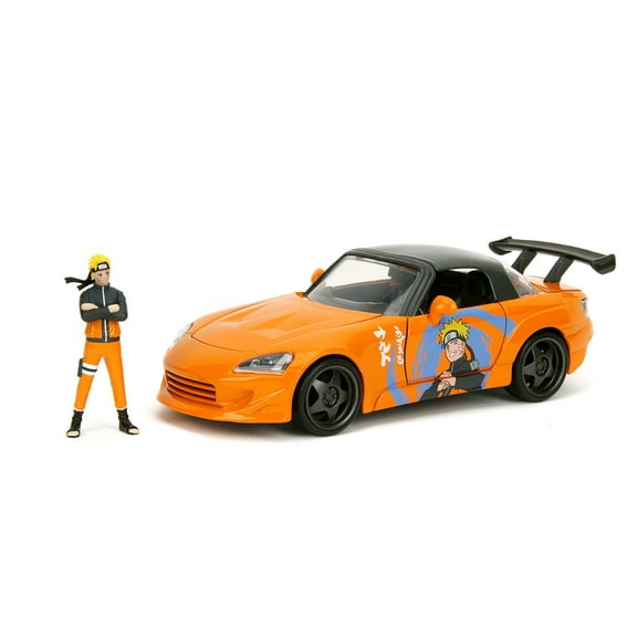 2001 Honda S2000 w/Naruto Figure, "Naruto Shippuden" - Jada Toys 35351 - 1/24 Scale Diecast Model Car