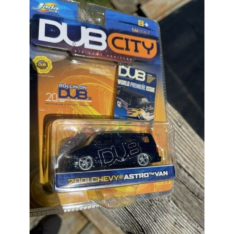2001 Jada Toys Dub City 2001 Chevy Astro Van Black Diecast 1:64 Scale