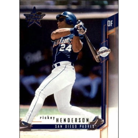 2001 Leaf Rookies and Stars #100 Rickey Henderson MLB Baseball Trading Card