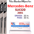 thumbnail image 1 of 2001 Mercedes-Benz SLK320 Wiper Blades (Set of 2), 1 of 3