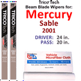 thumbnail image 1 of 2001 Mercury Sable Beam Blade Wipers (Set of 2), 1 of 3