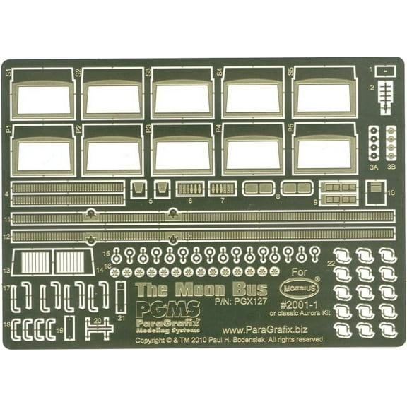 2001 Moon Bus Photoetch Set - PGX127 ParaGrafix