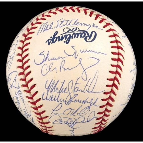 2001 New York Yankees AL Champs Team Signed Baseball 30 Sigs Derek Jeter PSA DNA