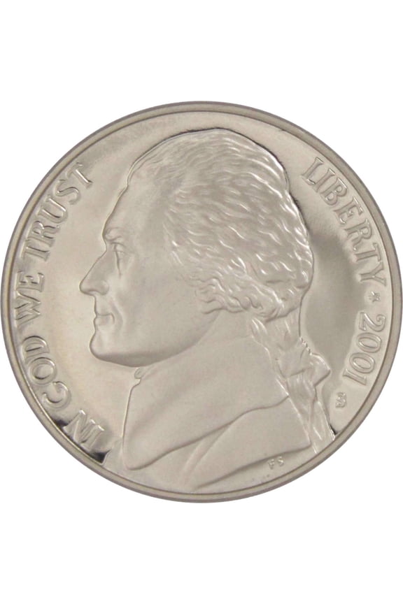 2001 S Jefferson Nickel 5 Cent Piece Choice Proof 5c US Coin Collectible