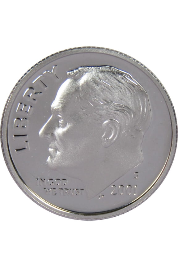 2001 S Roosevelt Dime Choice Proof 90% Silver 10c US Coin Collectible