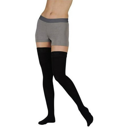 2001 Soft Open Toe Thigh Highs w/Silicone Band Border - 20-30 mmHg Short 2001AGPESB-P