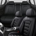thumbnail image 1 of 2001 for TOYOTA CAMRY Car Seat Cover, Black Car Seat Covers, PU Leather Full Set of 5 Seats With Lumbar Support Non-slip, Beautify the Interior of Old Cars, 1 of 7